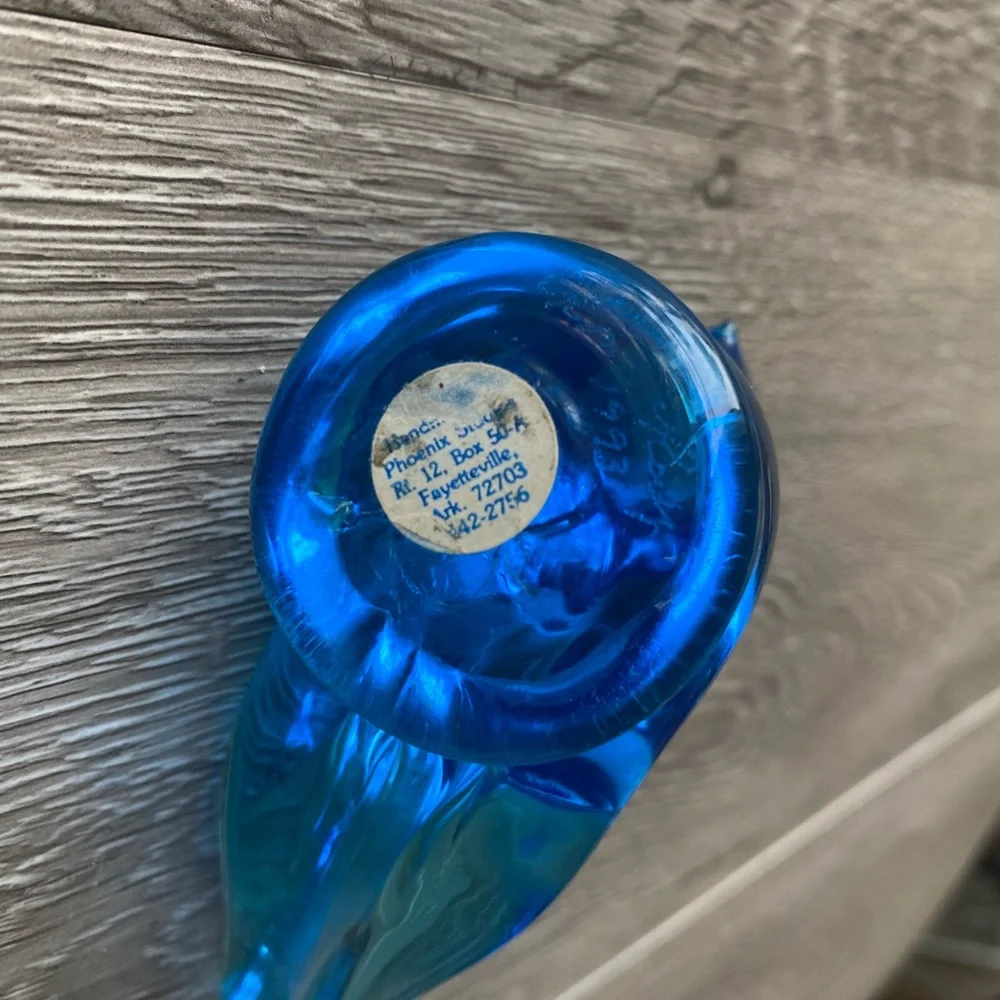 Vintage “Grandma’s Blue Bird” Glass Paperweight